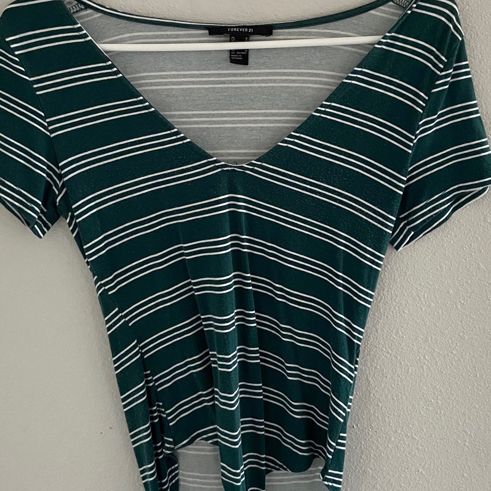 Dark Green V Neck Bodysuit